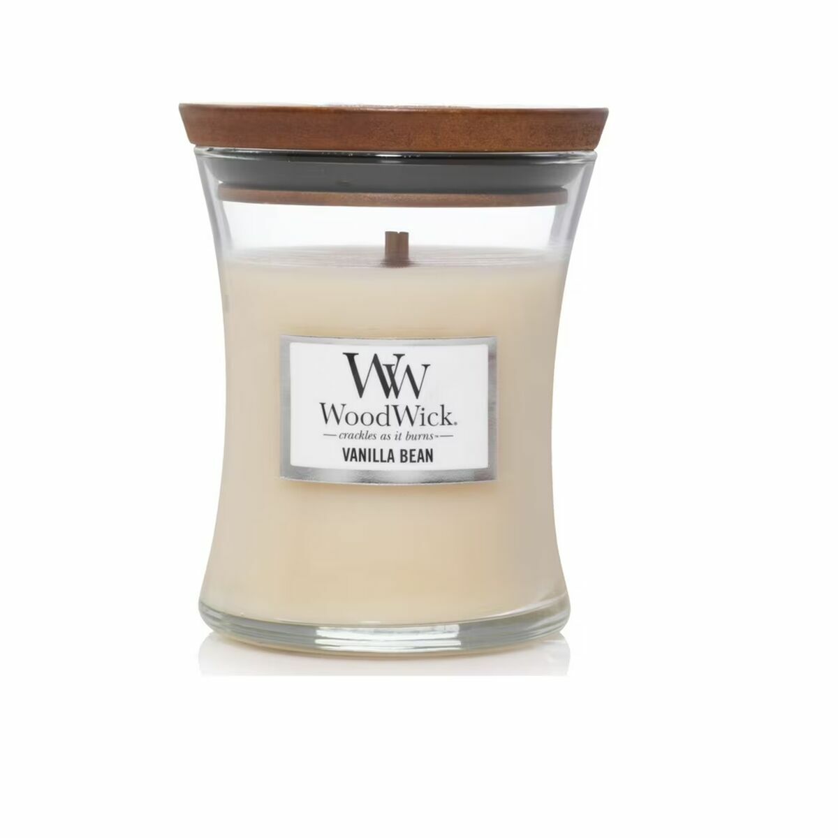 AURA WOOD ESSENCE — Bougie Parfumée Woodwick Hourglass Moyenne