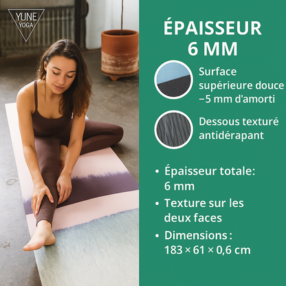 YUNE FLOW MAT – Tapis de yoga 6 mm antidérapant & éco-responsable
